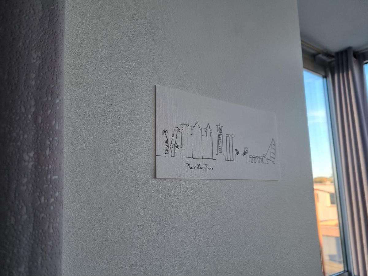 Studio Malouin - Sur La Digue De Malo Les Bains Avec Vue Sur Mer Exteriör bild